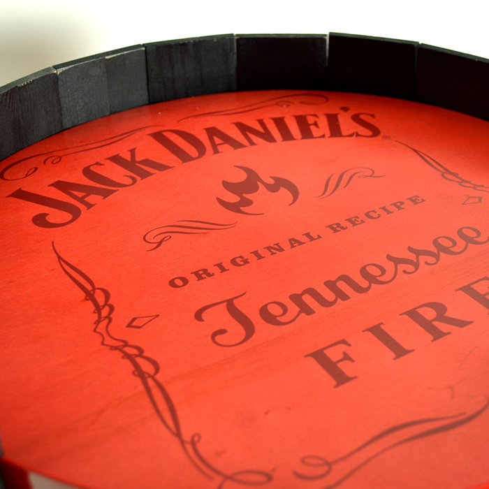 Jack Daniel's Fire Barrel Wood Display